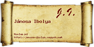 Jánosa Ibolya névjegykártya