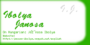 ibolya janosa business card